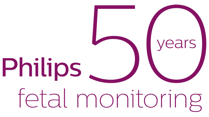 Philips 50 years in fetal monitoring logo