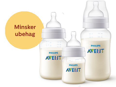 Philips Avent Natural-tåteflasken minsker ubehag og er antikolikk