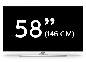 58 tommers 4K UHD LED Android-TV i Philips Performance Series