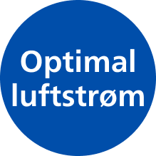 Ikon for optimal luftstrøm