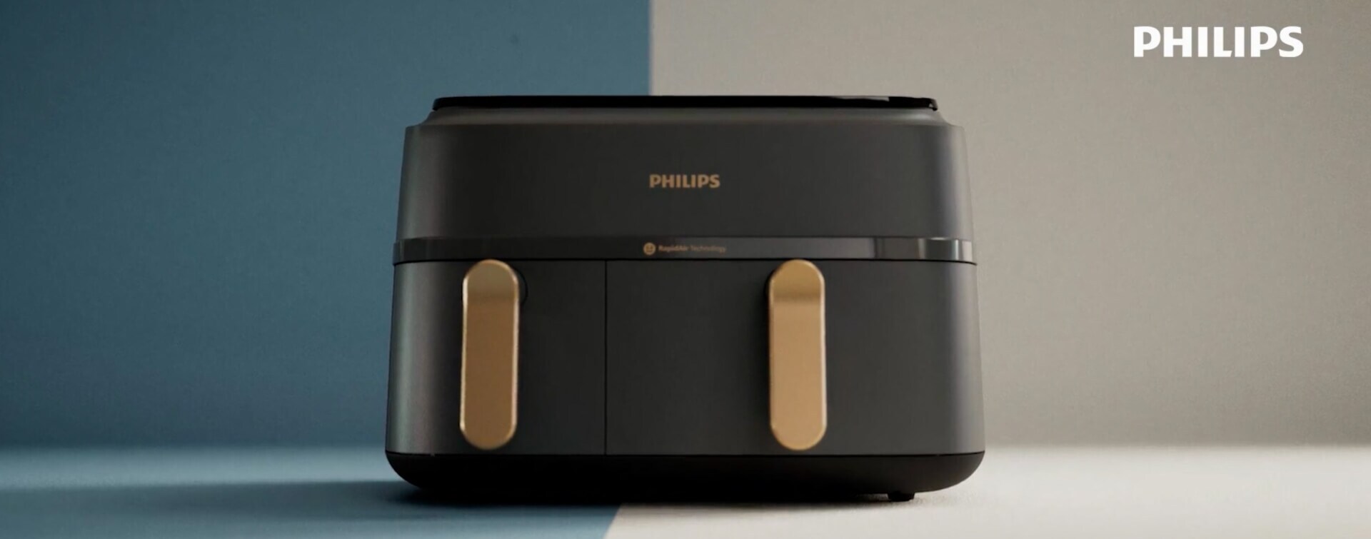 Philips Airfryer dobbelt kurv video miniatyrbilde, produktvideo